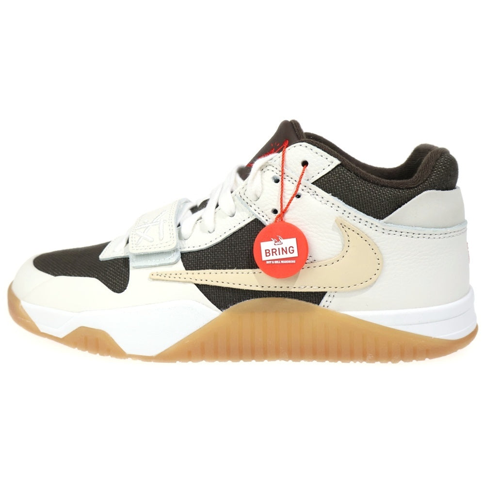 NIKE(ナイキ) ×TRAVIS SCOTT JORDAN JUMPMAN JACK トラヴィススコット ジョーダン ジャンプマン ローカットスニーカー ホワイト/ブラウン US9.5/27.5cm FZ8117‐100