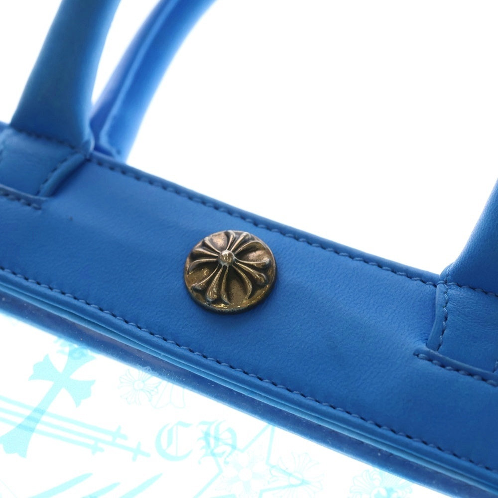 CHROME HEARTS(クロムハーツ) DREW MINI ドリューミニ PVC加工クロスボールボタントートバッグ ブルー