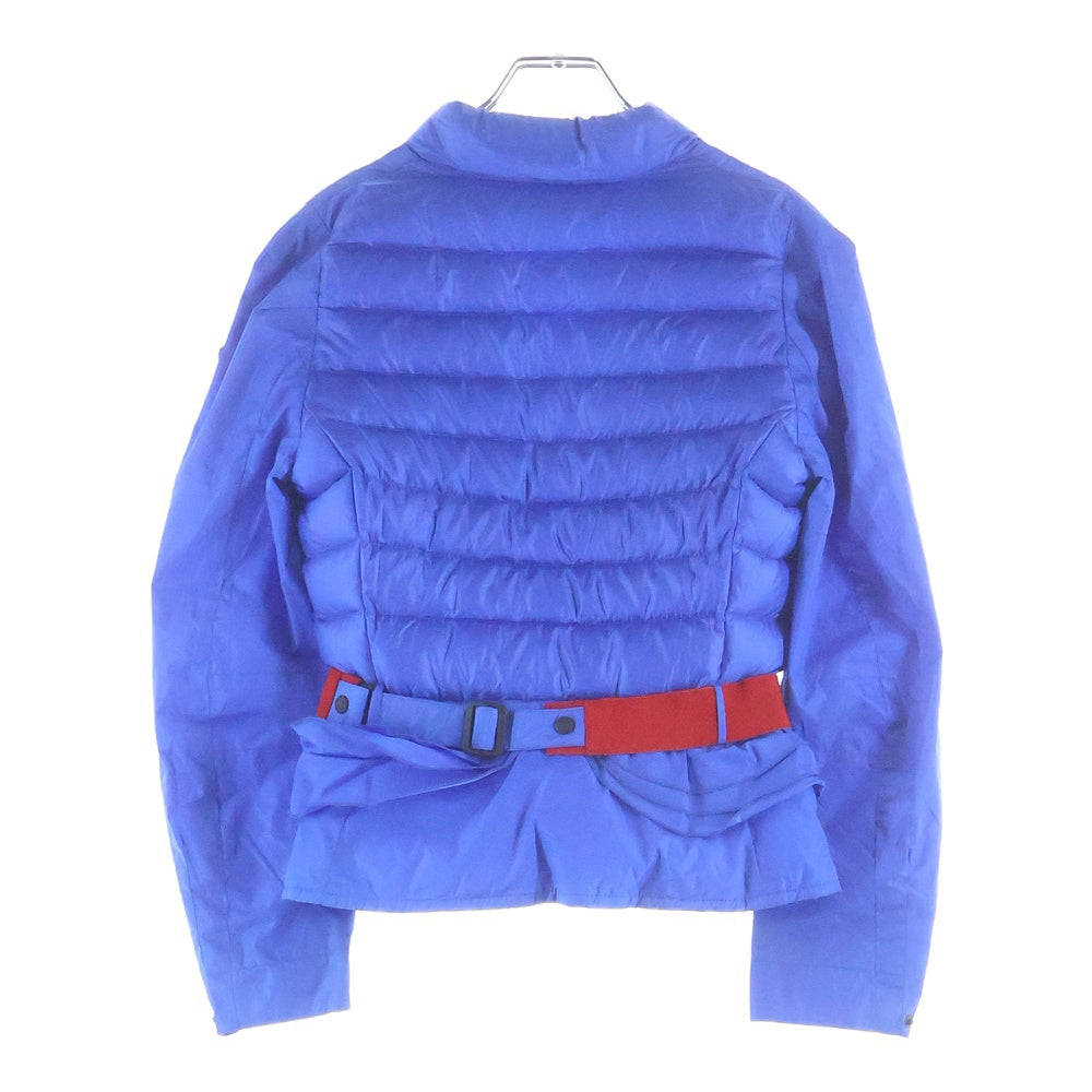 MONCLER GRENOBLE(モンクレールグルノーブル) CAEN GIUBBOTTO ロゴワッペン ノーカラーダウンジャケット ブルー レディース 310984532185