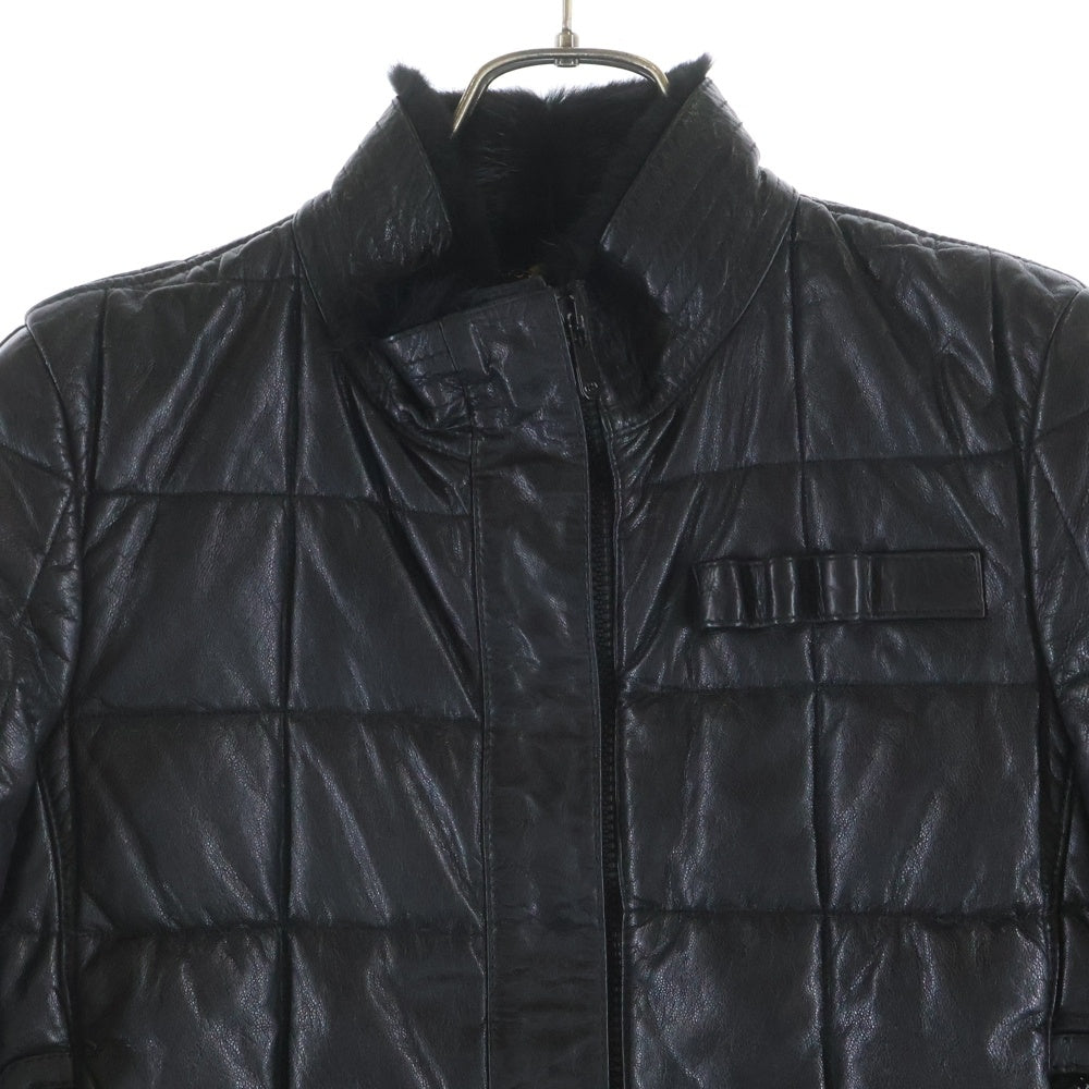 GUCCI(グッチ) 90S Leather Jacket キルティング レザージャケット ブラック