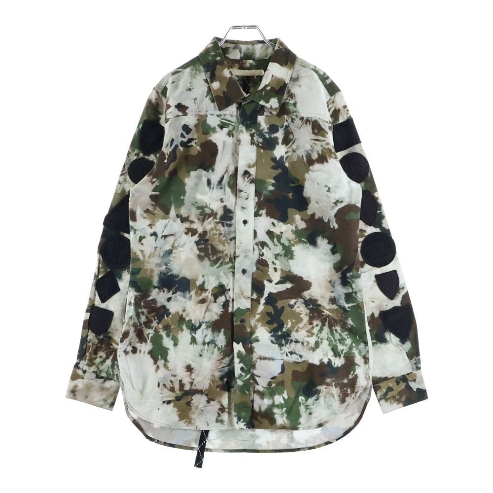 OFF-WHITE(オフホワイト) 16SS Camouflage Shirt ロゴワッペン カモフラージュ 迷彩長袖シャツ カーキ OMGA005S16117033
