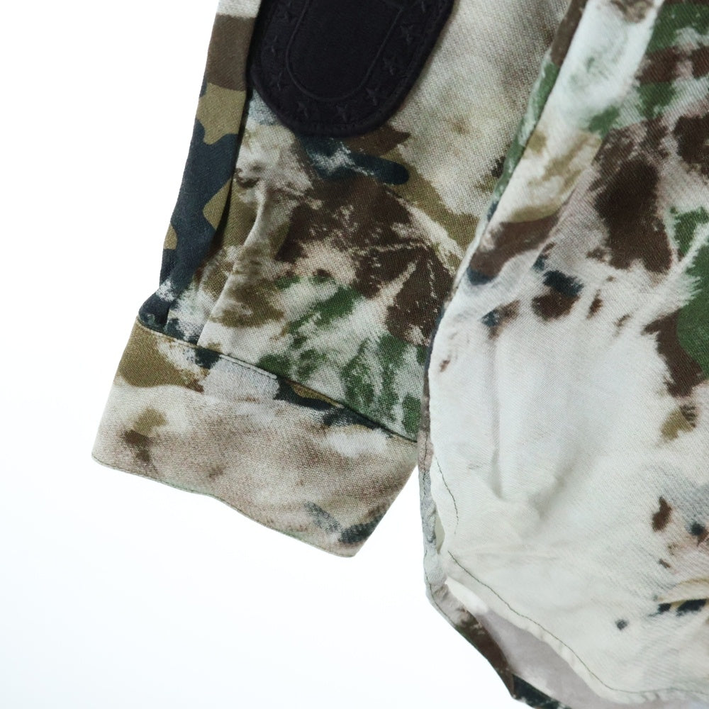 OFF-WHITE(オフホワイト) 16SS Camouflage Shirt ロゴワッペン カモフラージュ 迷彩長袖シャツ カーキ OMGA005S16117033