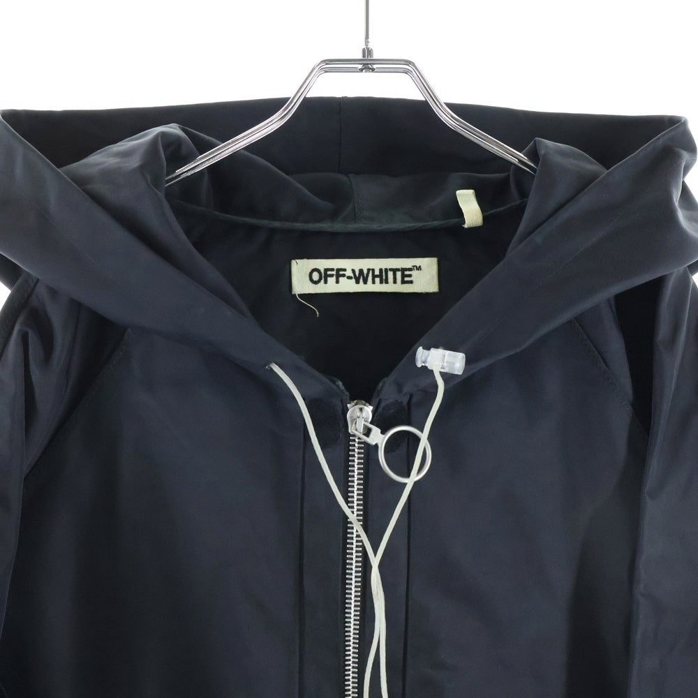 OFF-WHITE(オフホワイト) 16AW Nylon Anorak ハーフジップ ナイロンアノラックジャケット パーカー フーディー ブラック