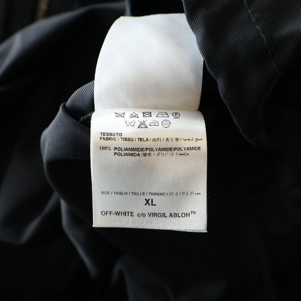 OFF-WHITE(オフホワイト) 16AW Nylon Anorak ハーフジップ ナイロンアノラックジャケット パーカー フーディー ブラック