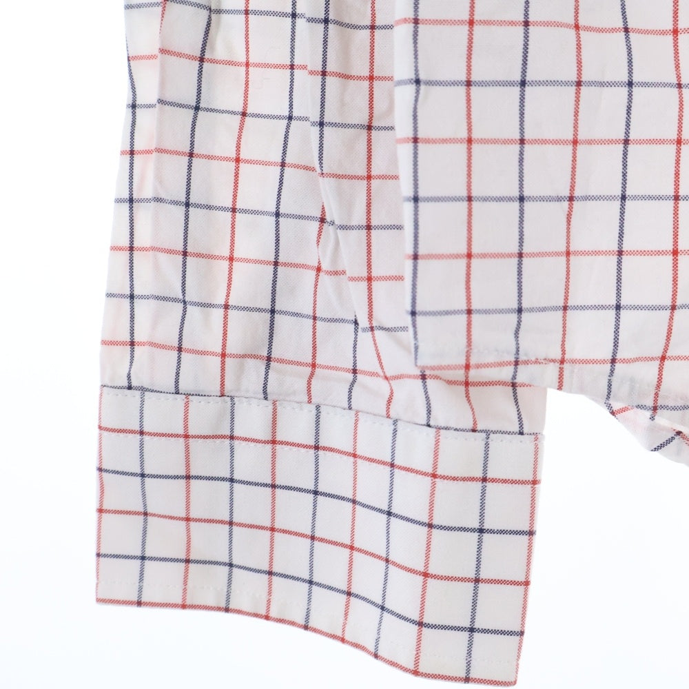 AMI Alexandre Mattiussi(アミアレクサンドルマテュッシ) Check Shirt ハートロゴ刺繍 長袖チェックシャツ ホワイト