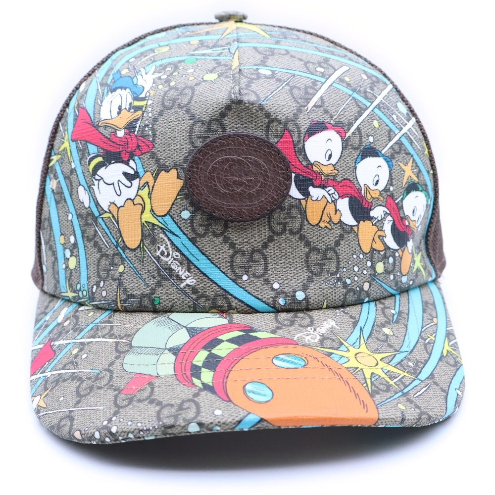 GUCCI(グッチ) ×Disney Donald Duck Trucker Cap ディズニー ドナルドダック キャップ 帽子 ベージュ 548843
