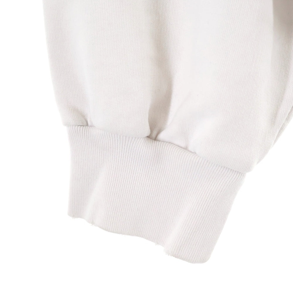 BALENCIAGA(バレンシアガ) 23SS Tape Type Ripped Pocket Hoodie テープロゴ ダメージ加工 プルオーバースウェットパーカー フーディー ホワイト 744441 TOVB1