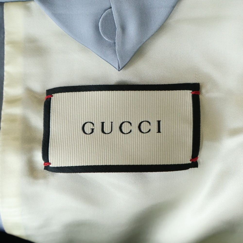 GUCCI(グッチ) Wool Set Up Suit モヘア混 ウールセットアップスーツ テーラードジャケット スラックスパンツ ブラック 606237 Z6903