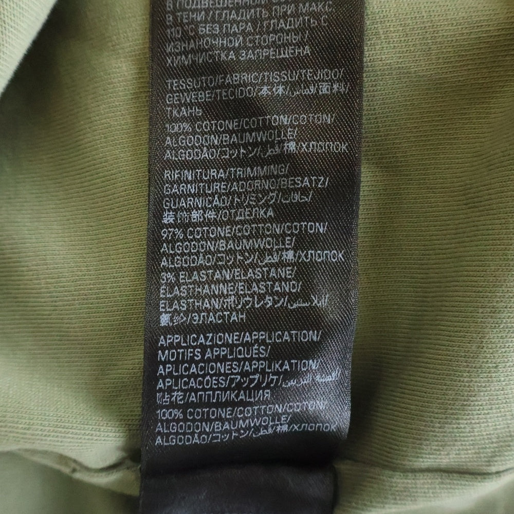 BALENCIAGA(バレンシアガ) 25SS Medium Fit T-Shirt ダメージ加工 インサイドアウト 半袖Tシャツ カーキ 822441 TSVA2