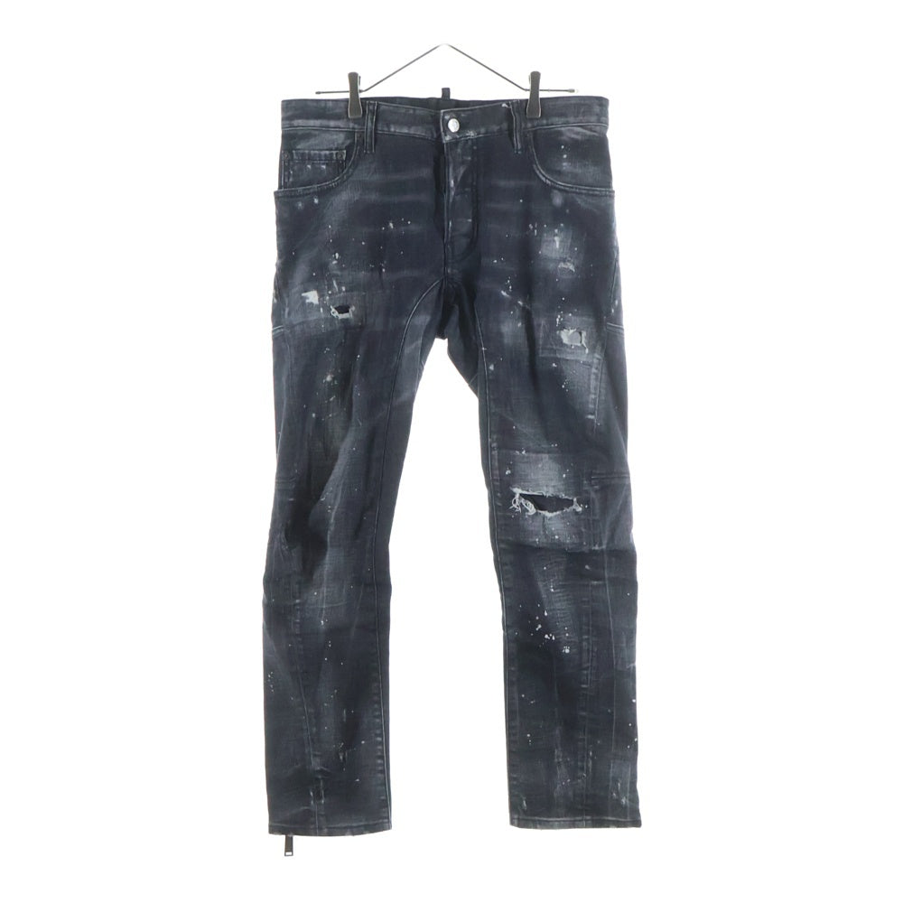 DSQUARED2(ディースクエアード) 21AW Tidy Biker Jean ペイント加工 