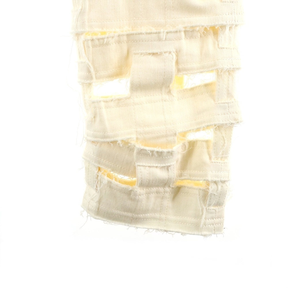 DRKSHDW(ダークシャドウ) SPARTAN JEANS スパルタンジーンズ ダメージ加工 スキニーパンツ ホワイト DU01B7360-SDM