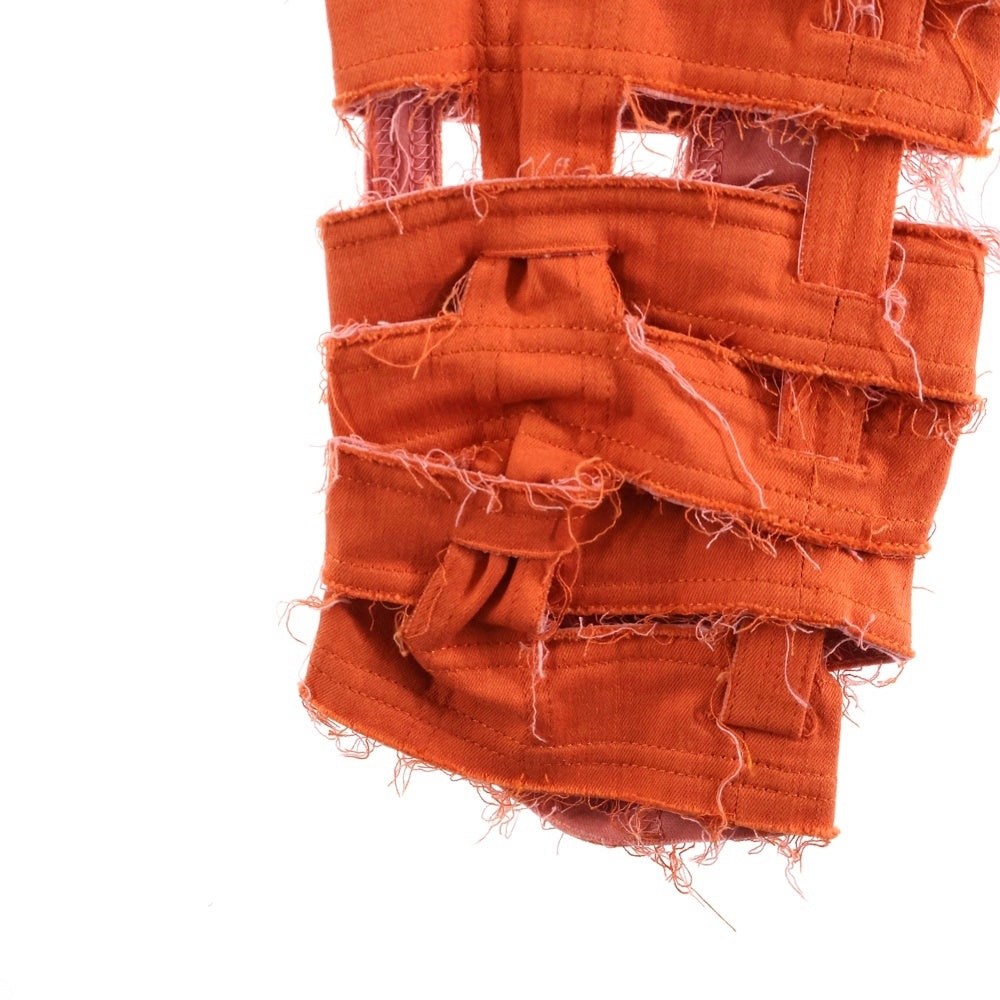 DRKSHDW(ダークシャドウ) SPARTAN JEANS スパルタンジーンズ ダメージ加工 スキニーパンツ オレンジ DU01B7360-SDM