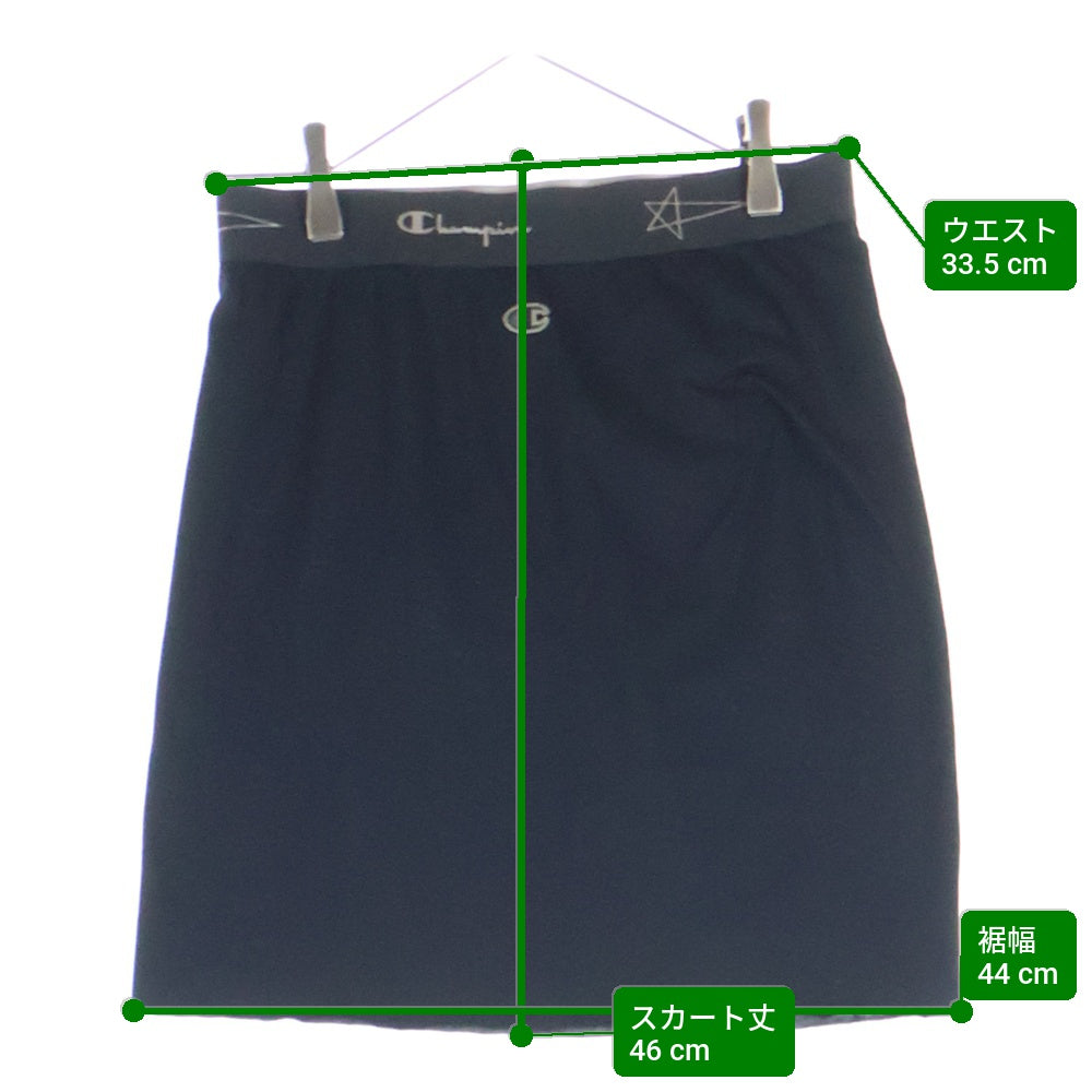 Rick Owens(リックオウエンス) ×Champion SACRIMINI チャンピオン ロゴウエスト スカート ブラック レディース CW02C6670-CHJEG