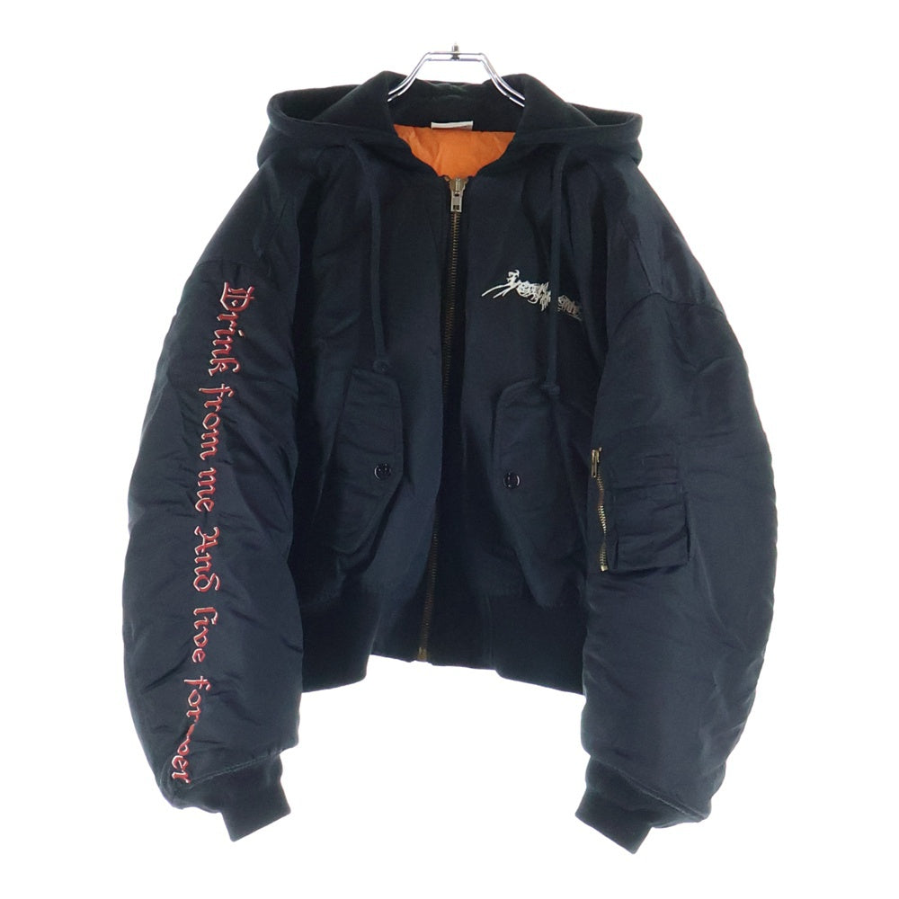 VETEMENTS(ヴェトモン) 16AW Total Fucking Darkness Bomber Jacket WF17JA11 トータルファッキンダークネス ボンバージャケット ブルゾン ブラック