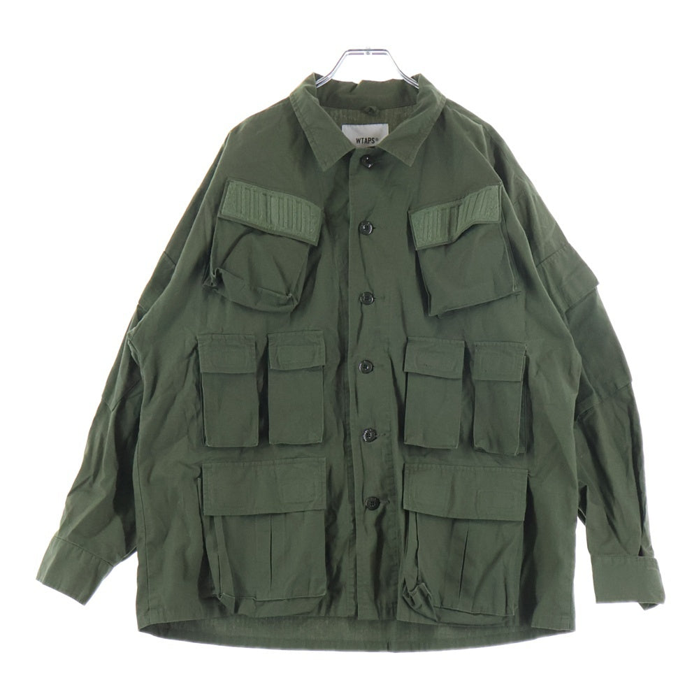 WTAPS(ダブルタップス) MODULAR LS SHIRT 192BRDT-SHM03 マルチポケット ミリタリーシャツジャケット カーキ