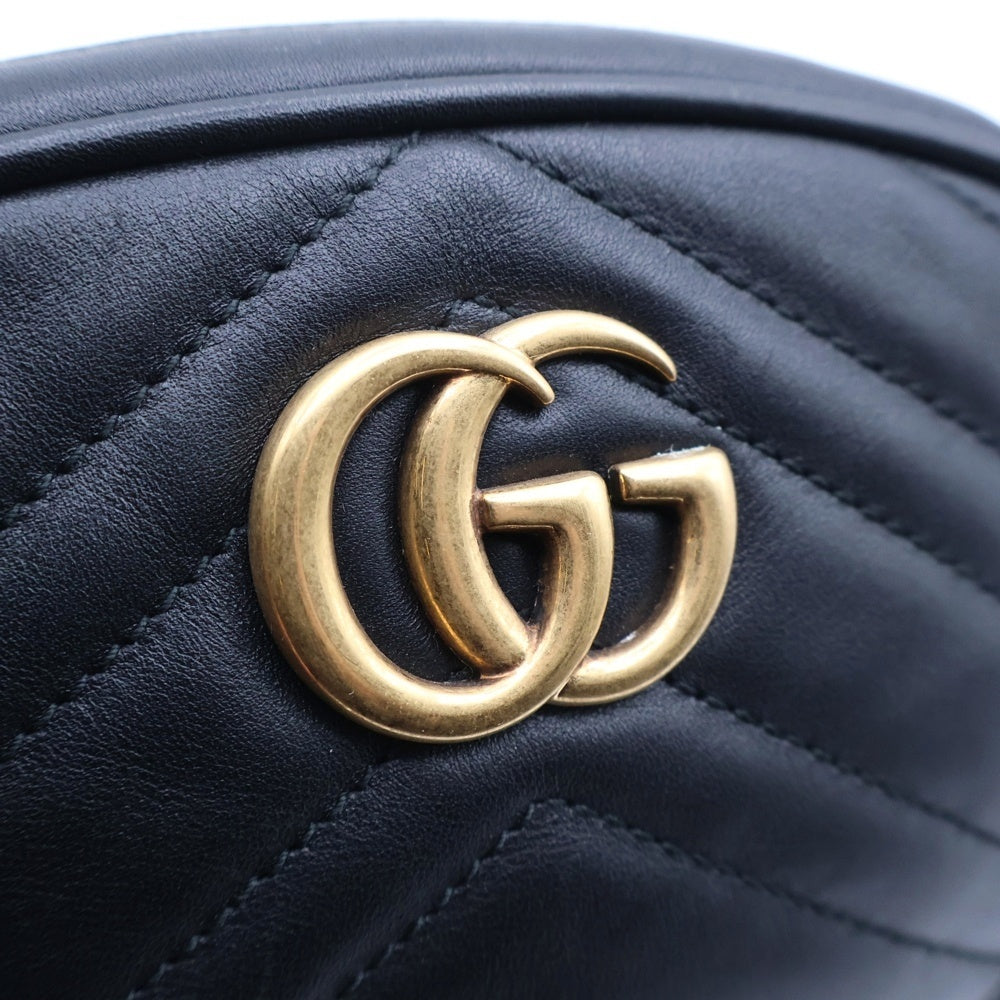 GUCCI(グッチ) GG Marmont Belt Bag GGマーモント レザーベルトバッグ ウエストバッグ ブラック 476434 レディース