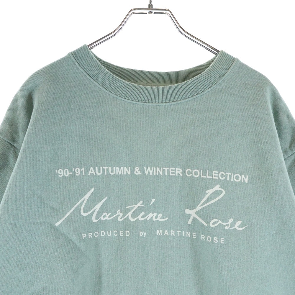 MARTINE ROSE(マーティンローズ) Classic Crew クルーネックスウェットトレーナー グリーン