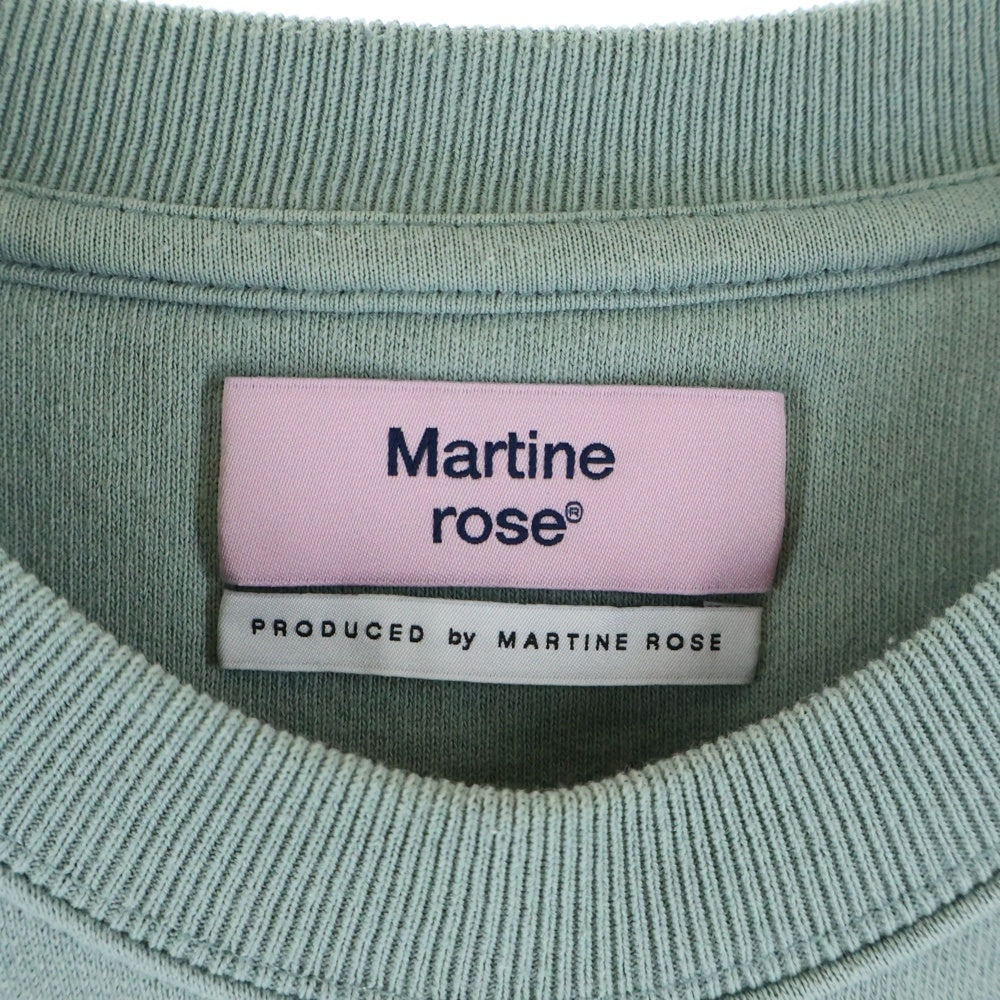 MARTINE ROSE(マーティンローズ) Classic Crew クルーネックスウェットトレーナー グリーン