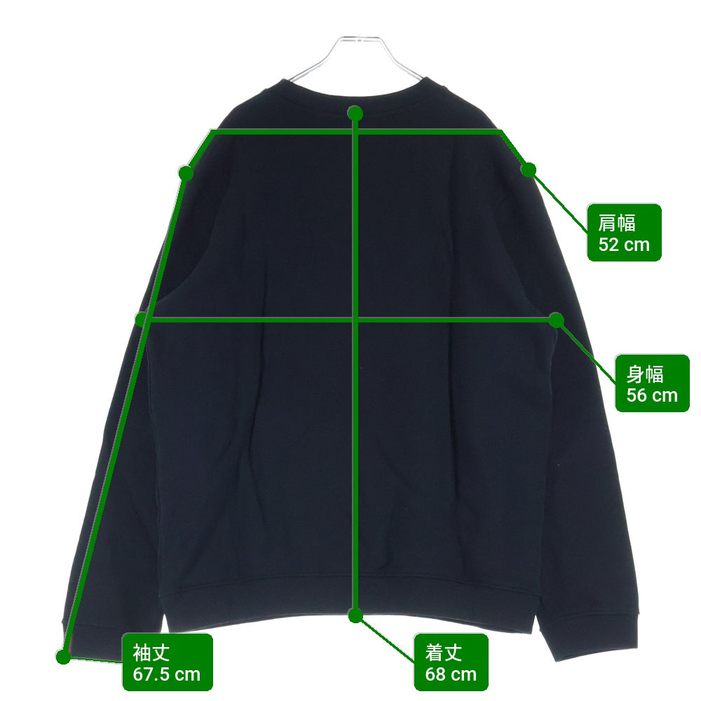 RAF SIMONS(ラフシモンズ) 22AW Sweatshirt ロゴプリント クルーネックスウェットトレーナー ブラック 222-165E