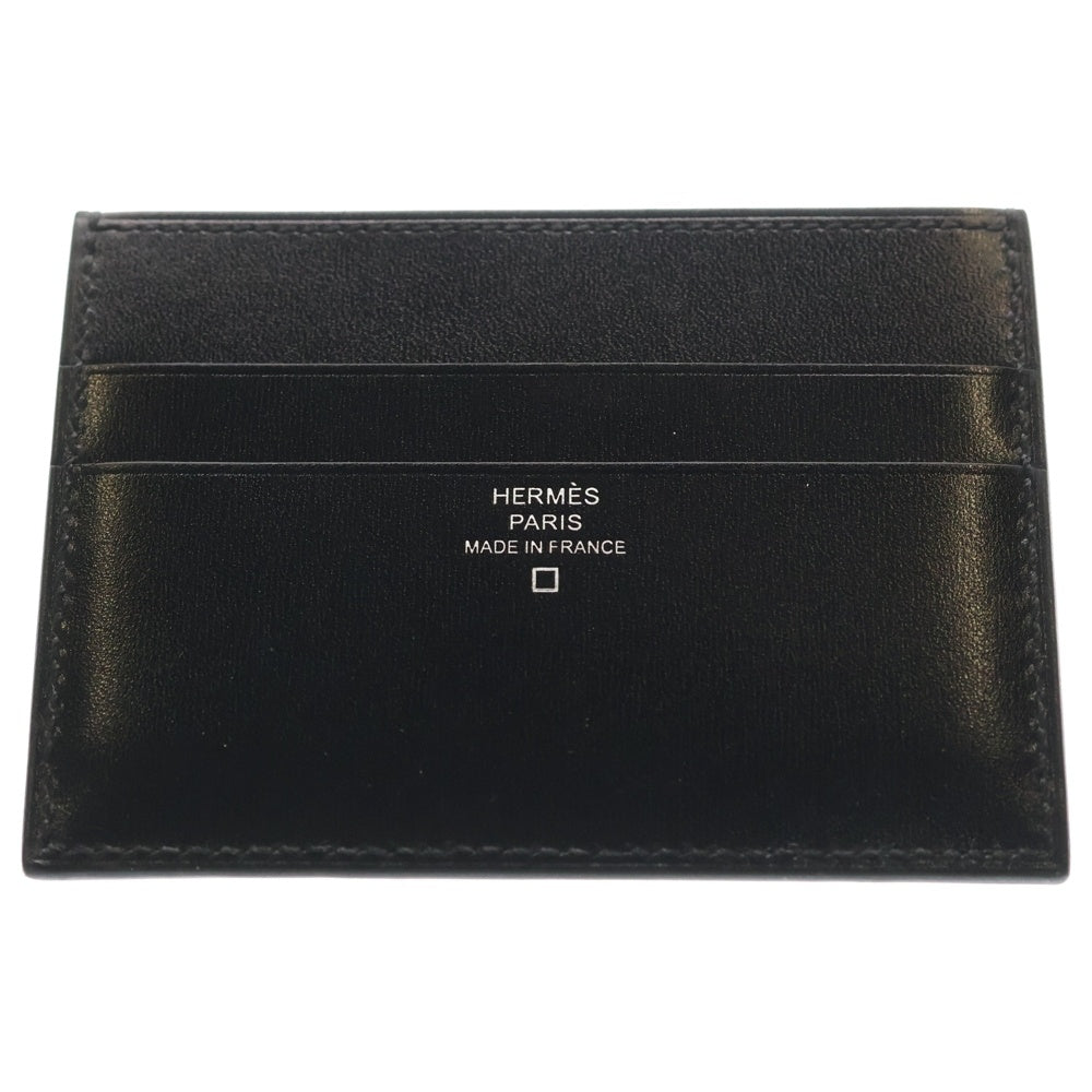 HERMES(エルメス) Cheval Picto ジュバル ピクト レザーカードケース ブラック W刻印 レディース