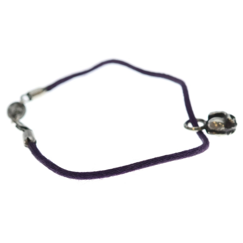 CHROME HEARTS(クロムハーツ) KZ BRACELET HRT KZ ケーゼット ハートスタック シルクブレスレット パープル/シルバー