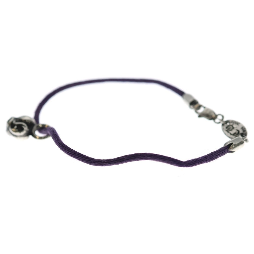 CHROME HEARTS(クロムハーツ) KZ BRACELET HRT KZ ケーゼット ハートスタック シルクブレスレット パープル/シルバー