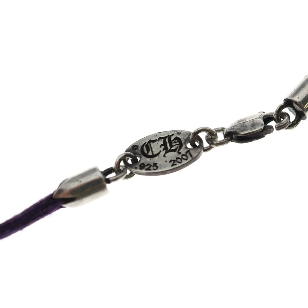 CHROME HEARTS(クロムハーツ) KZ BRACELET HRT KZ ケーゼット ハートスタック シルクブレスレット パープル/シルバー