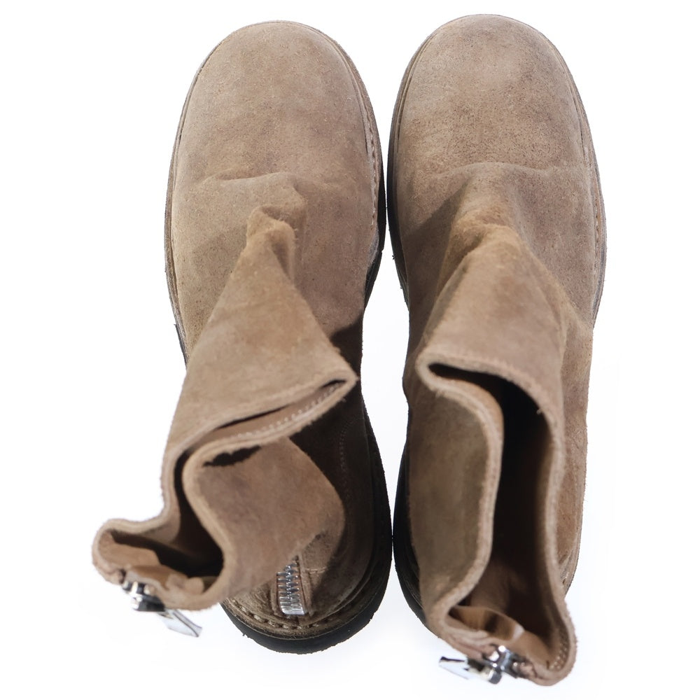 GUIDI(グイディ) ×COMOLI バックジップアップブーツ B01-07005 コモリ別注 スエードハイカットブーツ ベージュ