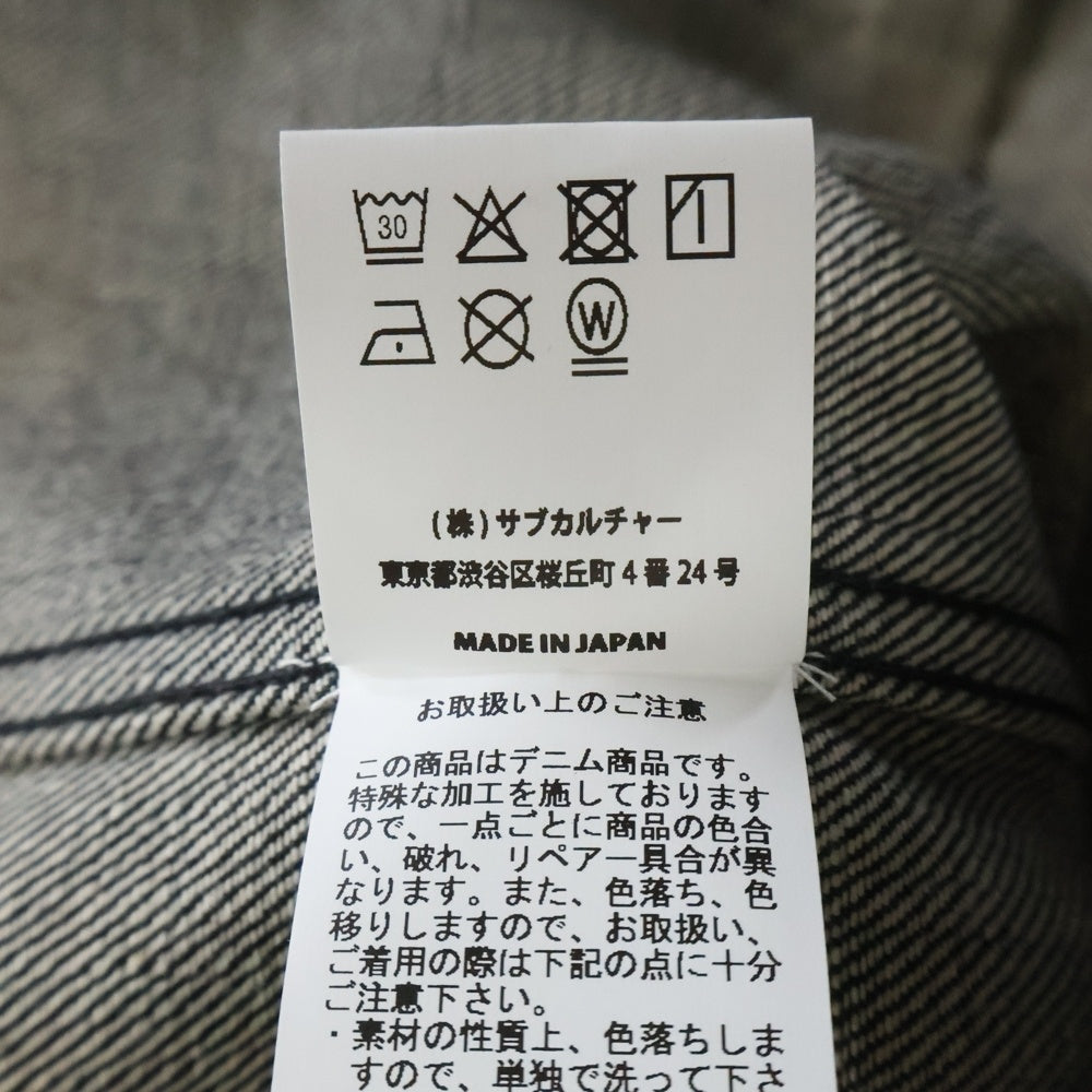 SUBCULTURE(サブカルチャー) S06XX BLACK DENIM JACKET SCJK-CL15 シンチバック デニムジャケット ブラック