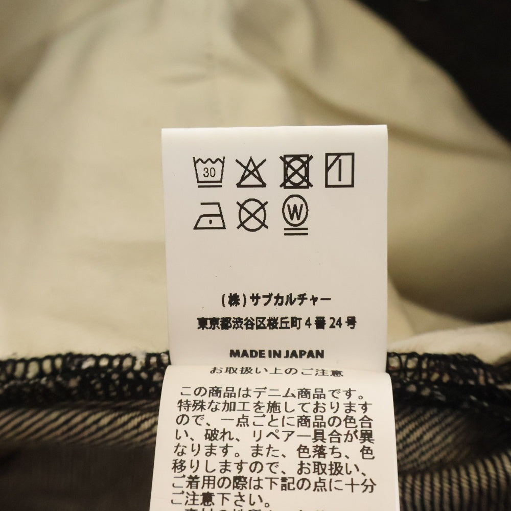 SUBCULTURE(サブカルチャー) S01XX BLACK DENIM PANTS SCPT-CL11 ストレートデニムパンツ ブラック