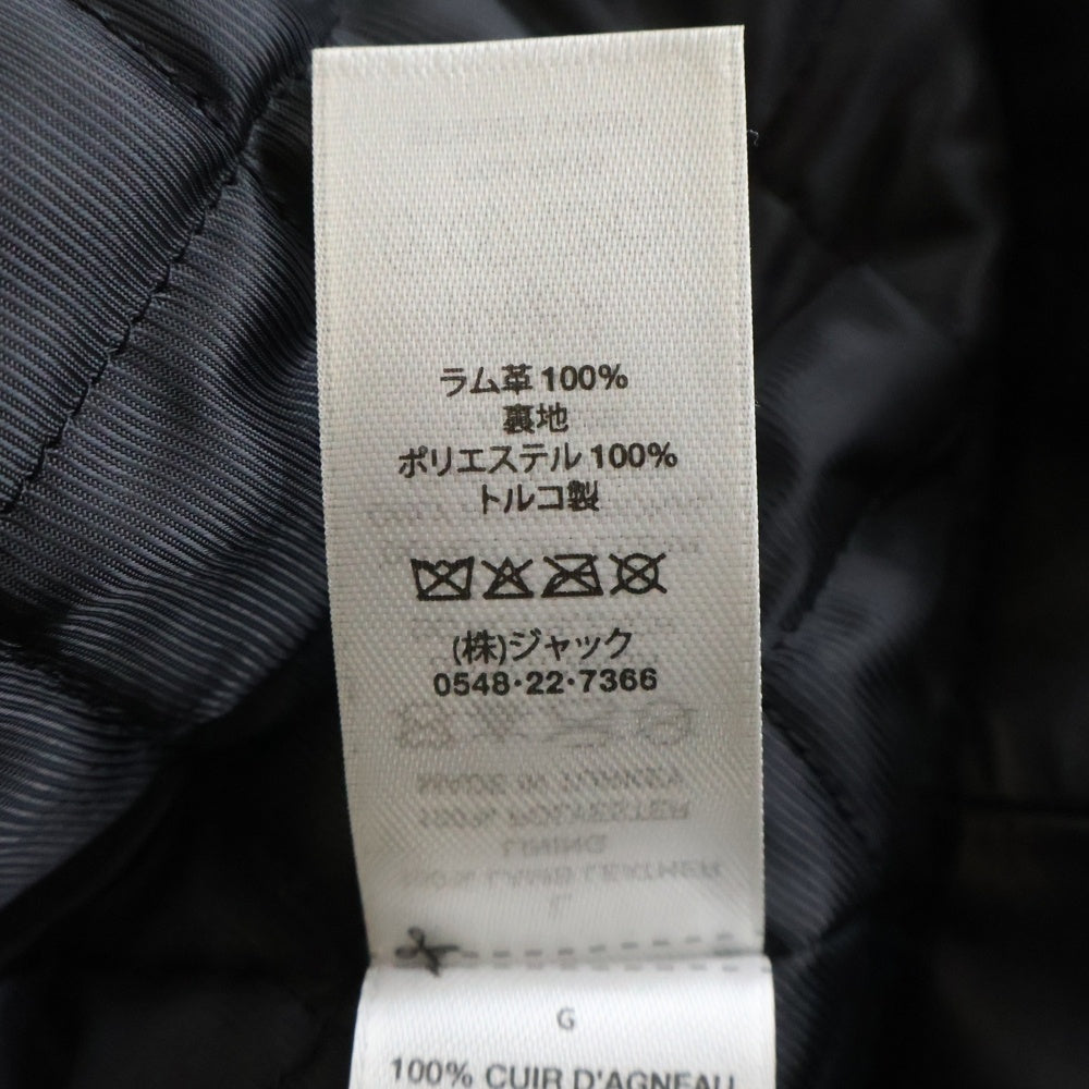 STUSSY(ステューシー) 25AW BIKER LEATHER JACKET 115881 バイカーレザージャケット ブラック