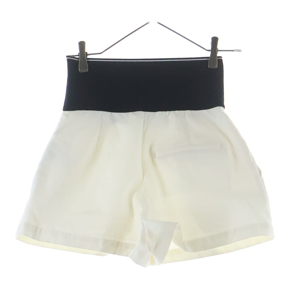 ALEXANDER WANG(アレキサンダーワン) ロゴウエスト サイドジップショートパンツ レディース 1WC1224450 ホワイト