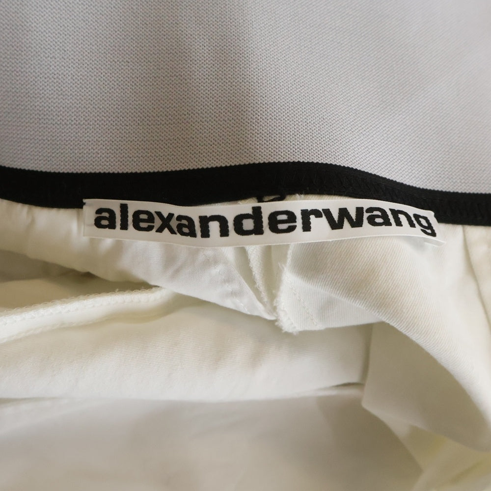 ALEXANDER WANG(アレキサンダーワン) ロゴウエスト サイドジップショートパンツ レディース 1WC1224450 ホワイト