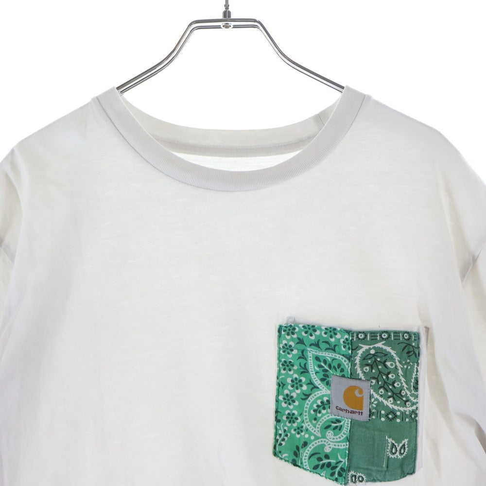 CARHARTT(カーハート) ×MIYAGI HIDETAKA S/S POCKET T-SHIRT バンダナポケット 半袖Tシャツ ホワイト I022091