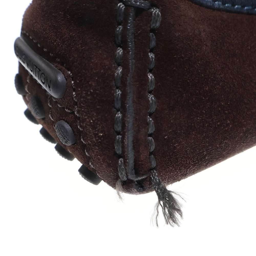 LOUIS VUITTON(ルイヴィトン) ホッケンハイムライン スウェードレザードライビングシューズ ローカットシューズ ブラウン