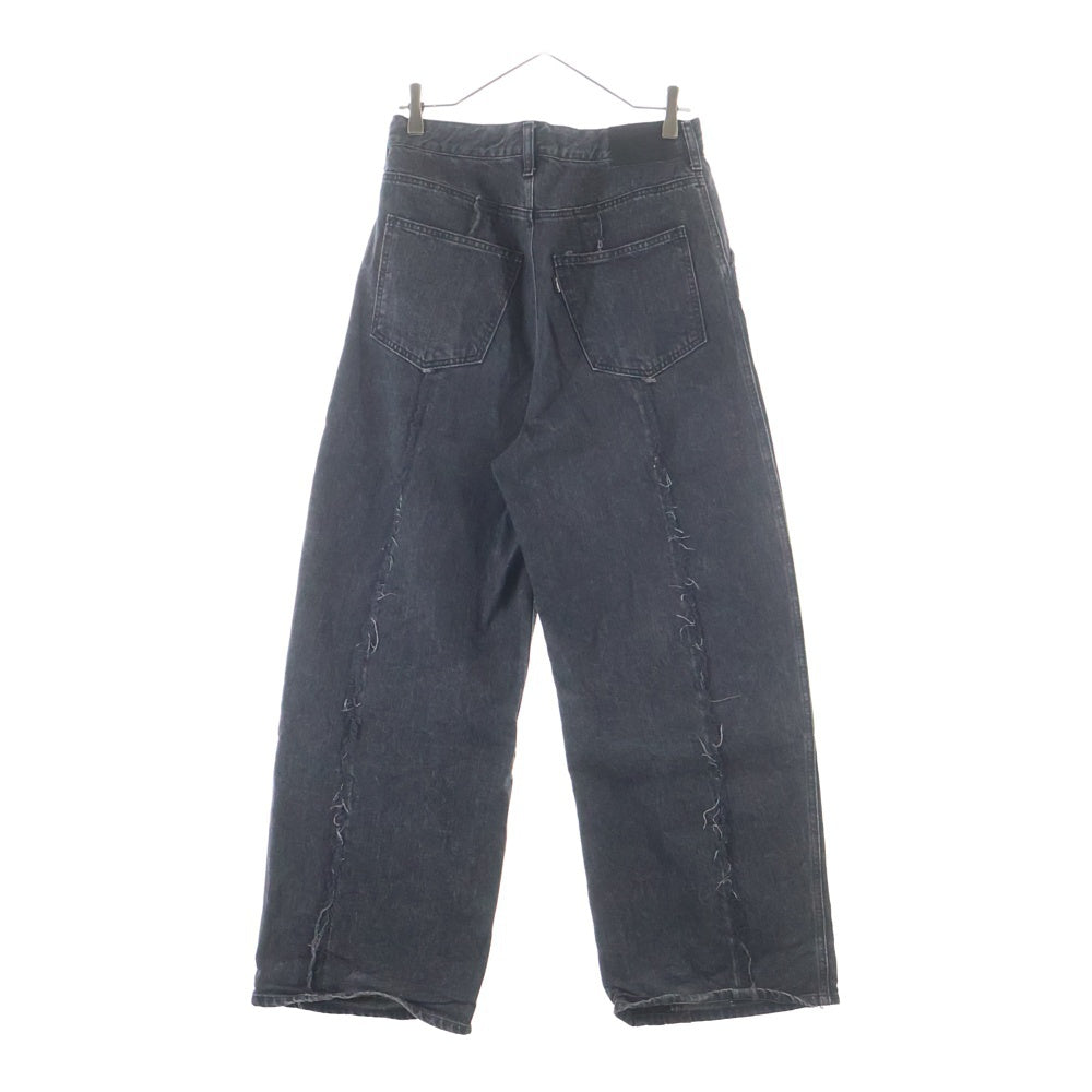 Jieda(ジエダ) SWITCHING OVER DENIM PANTS Jie-22W-PT01 スイッチングオーバーデニムパンツ ブラック