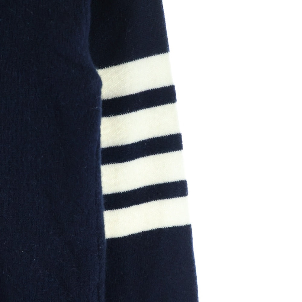 THOM BROWNE(トムブラウン) 4Bar Cashmere Knit Sweater カシミヤ クルーネックニットセーター レディース ネイビー FKA001A00011