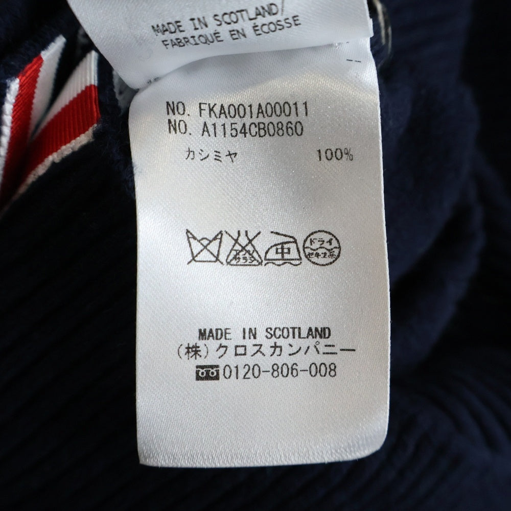 THOM BROWNE(トムブラウン) 4Bar Cashmere Knit Sweater カシミヤ クルーネックニットセーター レディース ネイビー FKA001A00011