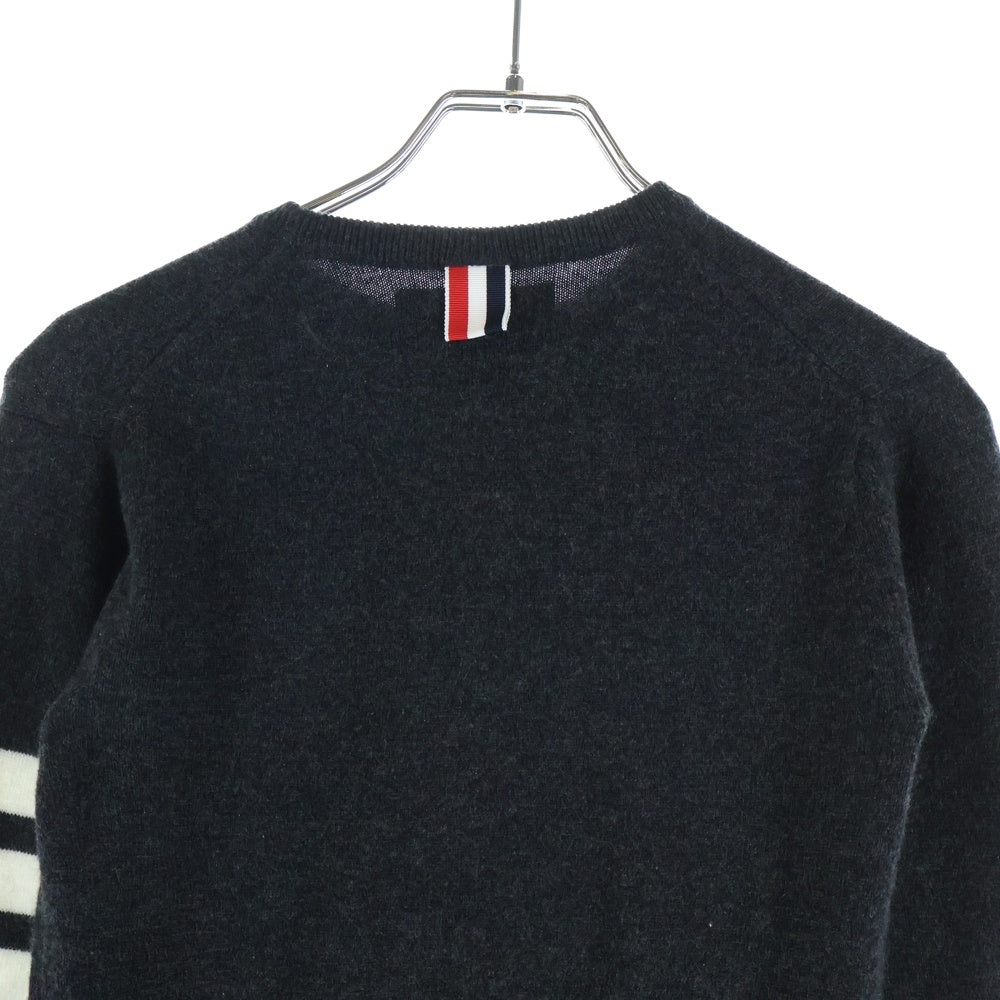 THOM BROWNE(トムブラウン) 4Bar Cashmere Knit Sweater カシミヤ クルーネックニットセーター レディース グレー FKA001A00011