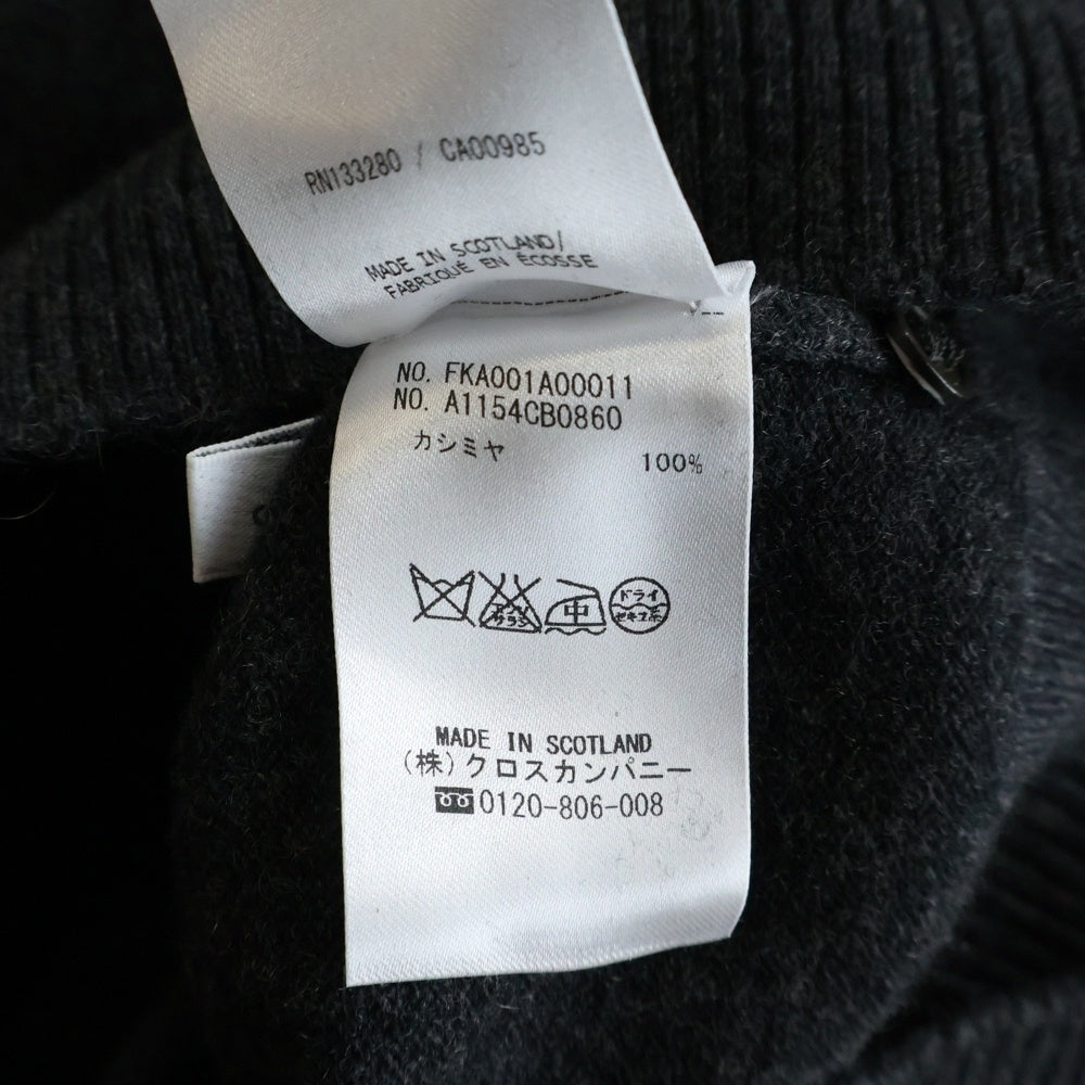 THOM BROWNE(トムブラウン) 4Bar Cashmere Knit Sweater カシミヤ クルーネックニットセーター レディース グレー FKA001A00011