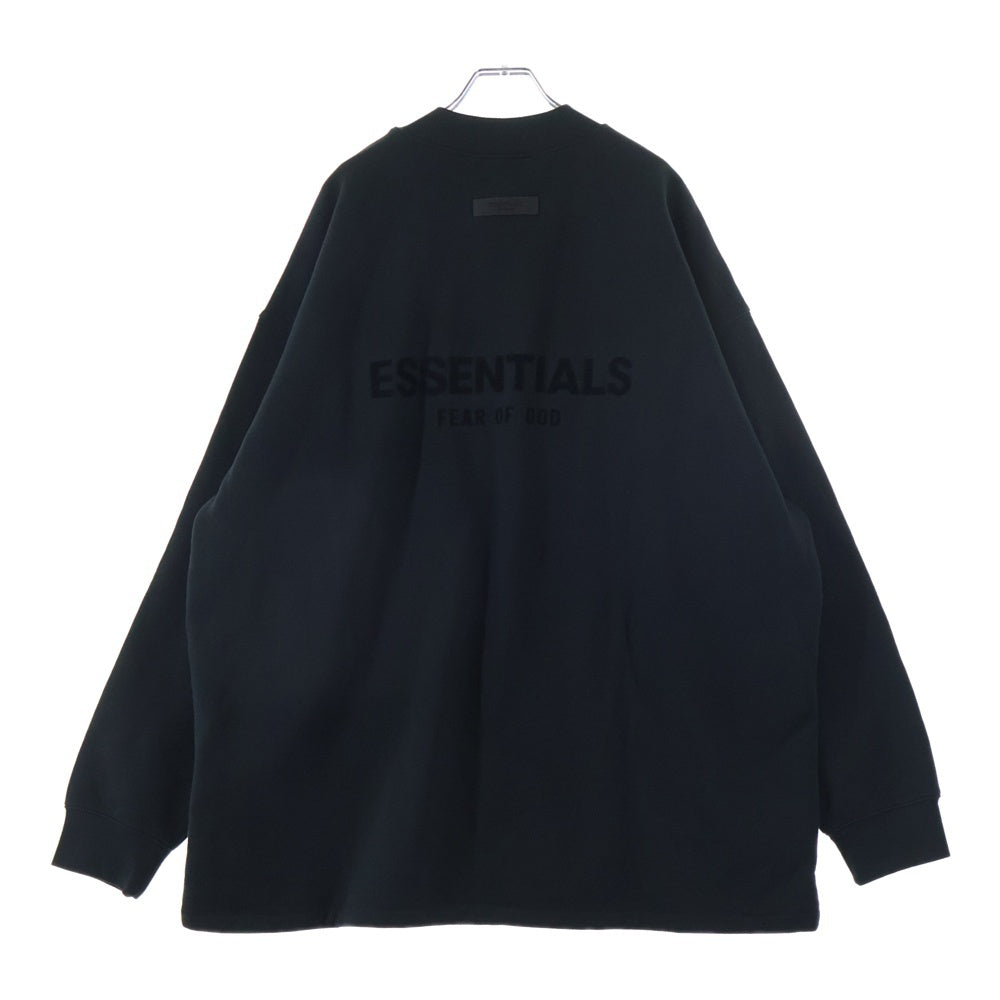 FEAR OF GOD ESSENTIALS(フィアオブゴッド エッセンシャルズ) SWEATSHIRT バックフェルトロゴ クルーネックスウェットトレーナー ブラック