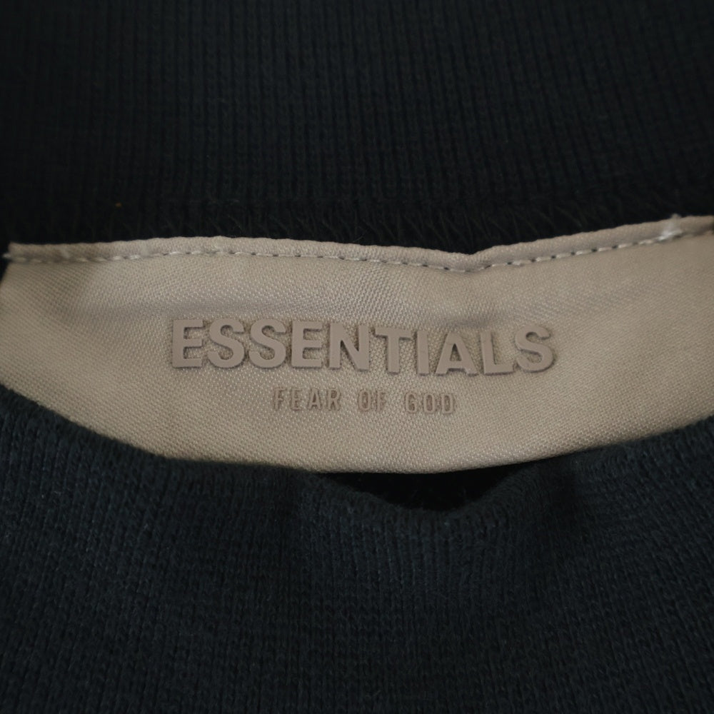 FEAR OF GOD ESSENTIALS(フィアオブゴッド エッセンシャルズ) SWEATSHIRT バックフェルトロゴ クルーネックスウェットトレーナー ブラック
