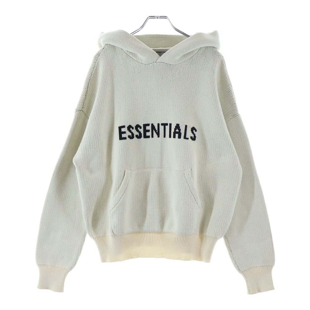 FEAR OF GOD ESSENTIALS(フィアオブゴッド エッセンシャルズ) KNIT HOODIE プルオーバーニットパーカー フーディー ホワイト