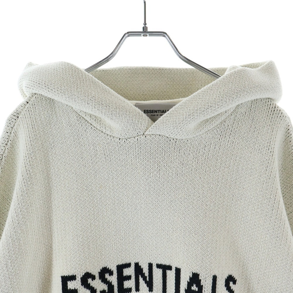 FEAR OF GOD ESSENTIALS(フィアオブゴッド エッセンシャルズ) KNIT HOODIE プルオーバーニットパーカー フーディー ホワイト