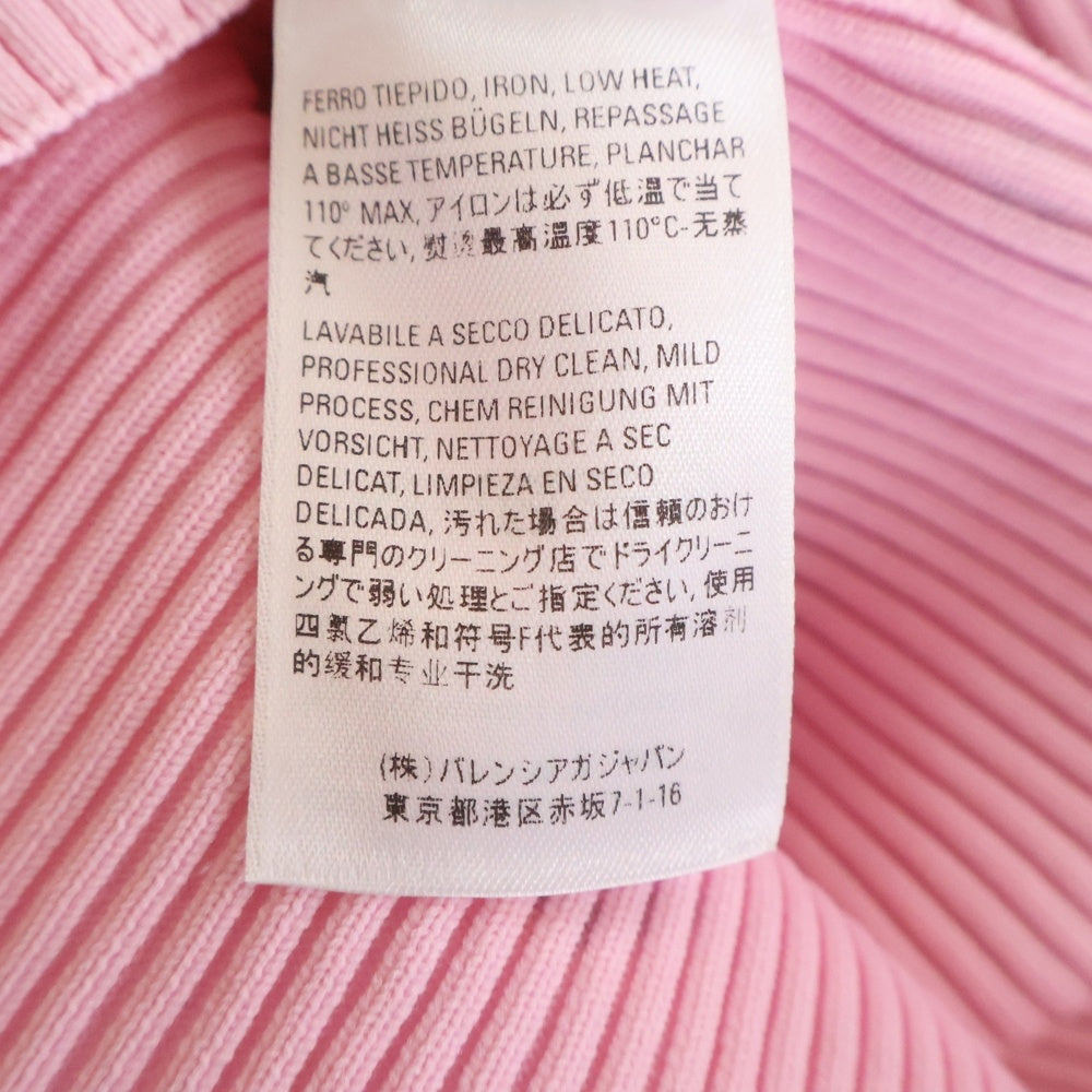 BALENCIAGA(バレンシアガ) Logo Intarsia Crewneck Sweater ロゴプリント クルーネックニットトレーナー ピンク レディース 570844 T6140