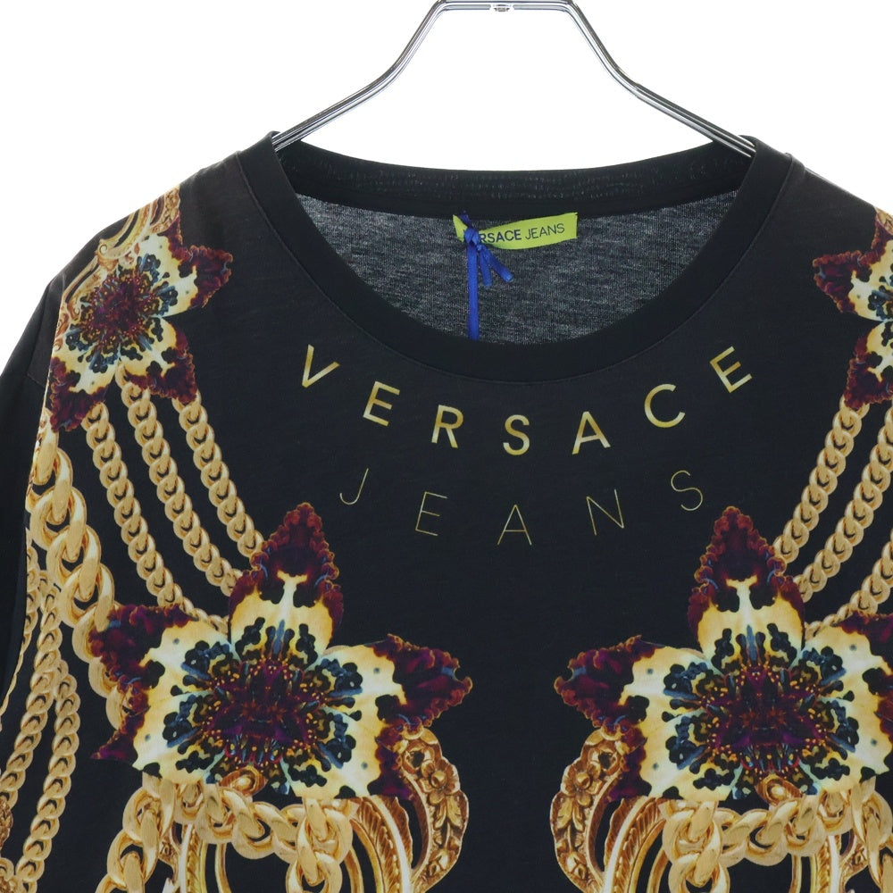 VERSACE(ヴェルサーチ) L/S T-SHIRT 総柄長袖Tシャツ ロンT ブラック B3GOB786