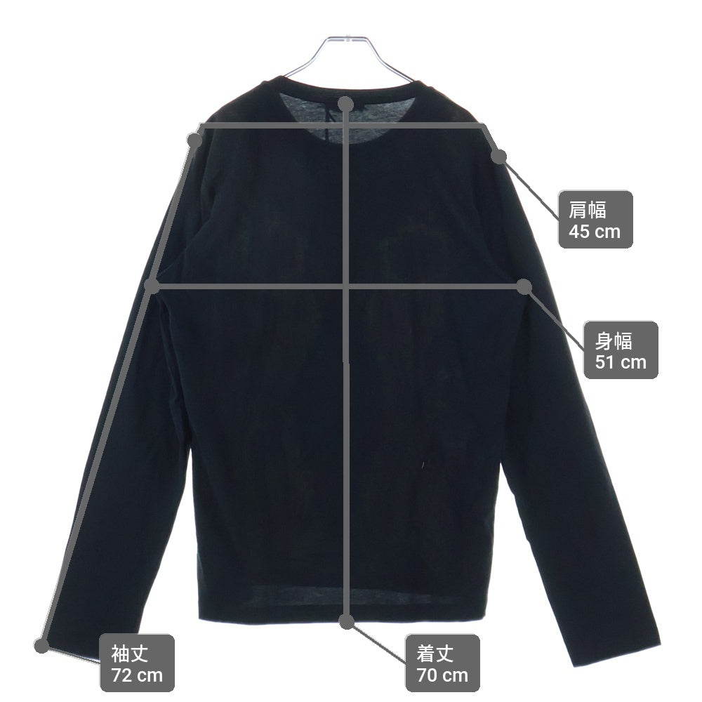 VERSACE(ヴェルサーチ) L/S T-SHIRT 総柄長袖Tシャツ ロンT ブラック B3GOB786