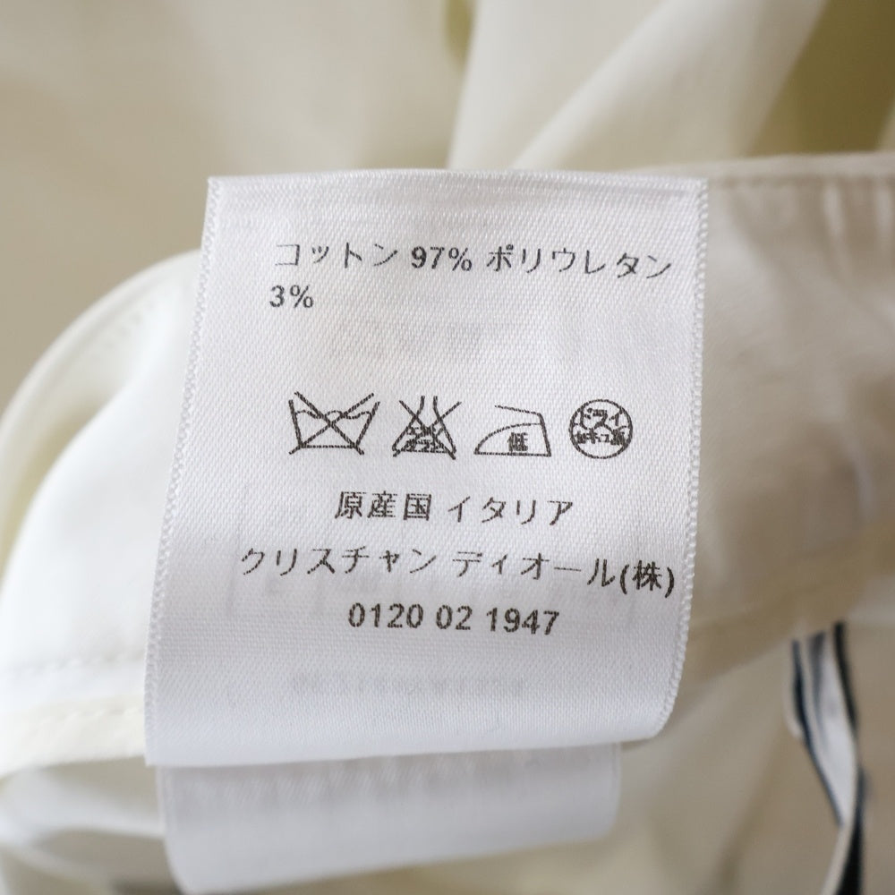Christian Dior(クリスチャンディオール) ジップフライ コットンパンツ ホワイト レディース 6E21417A1324