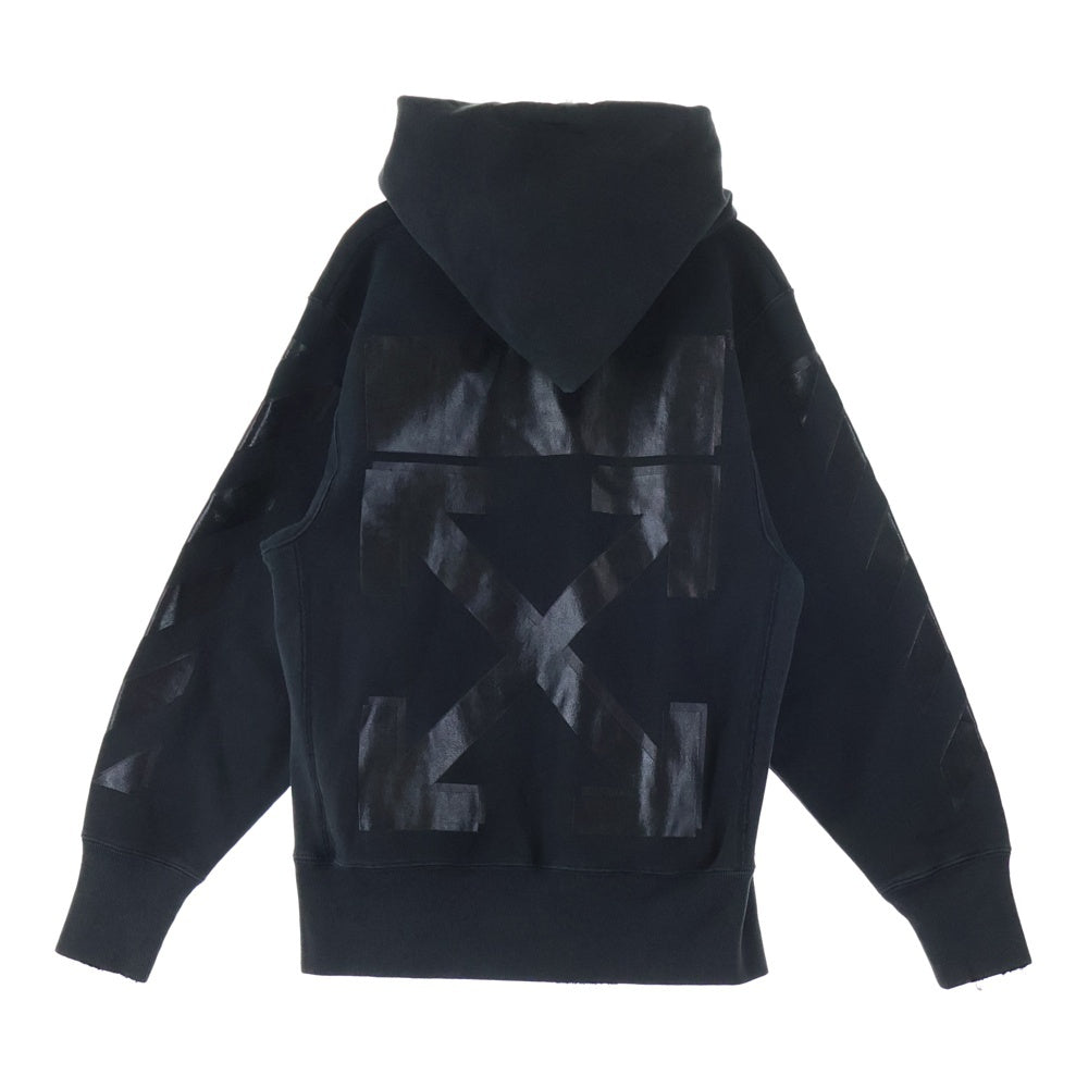 OFF-WHITE(オフホワイト) 18SS ×Champion Hoodie チャンピオン プルオーバースウェットパーカー フーディー ブラック OMBB027S18875050