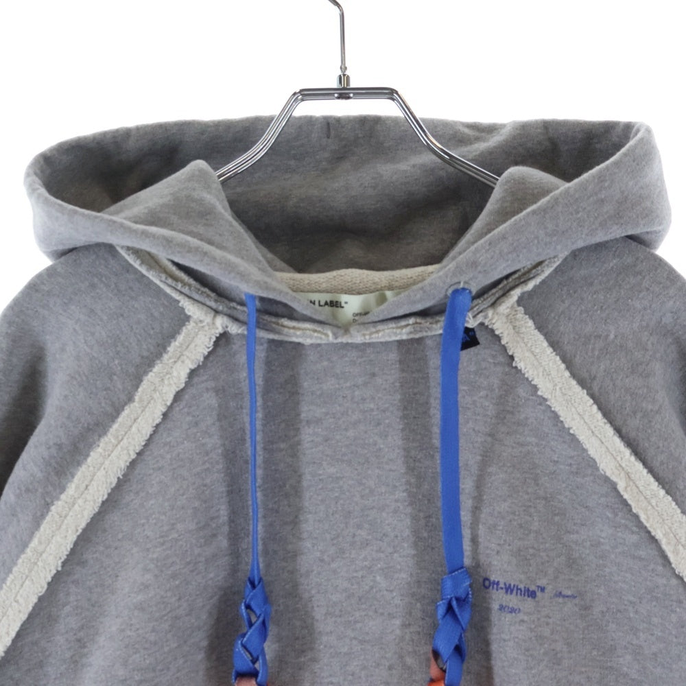 OFF-WHITE(オフホワイト) 19AW Arrow Hoodie プルオーバースウェットパーカー フーディー グレー OMBB057F19E30010